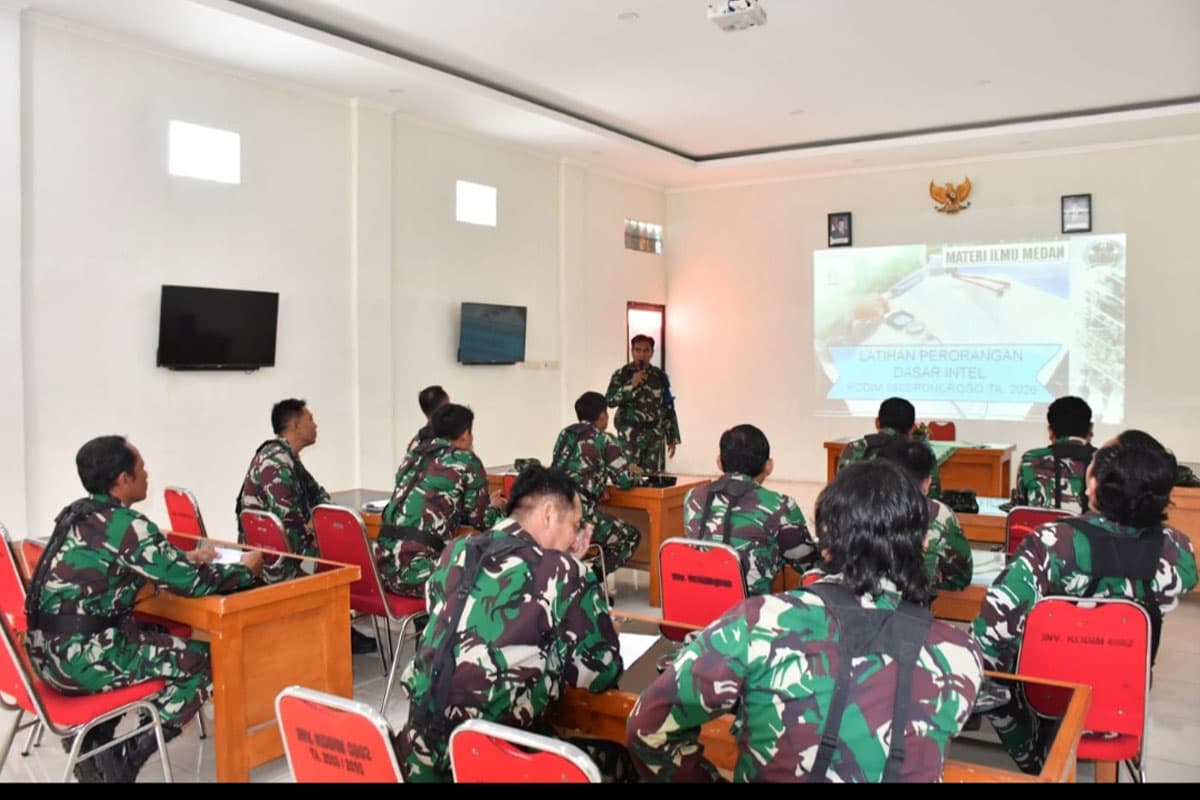 Kodim 0802/Ponorogo Gelar Latihan Perorangan Dasar Intelejen Tahun 2026